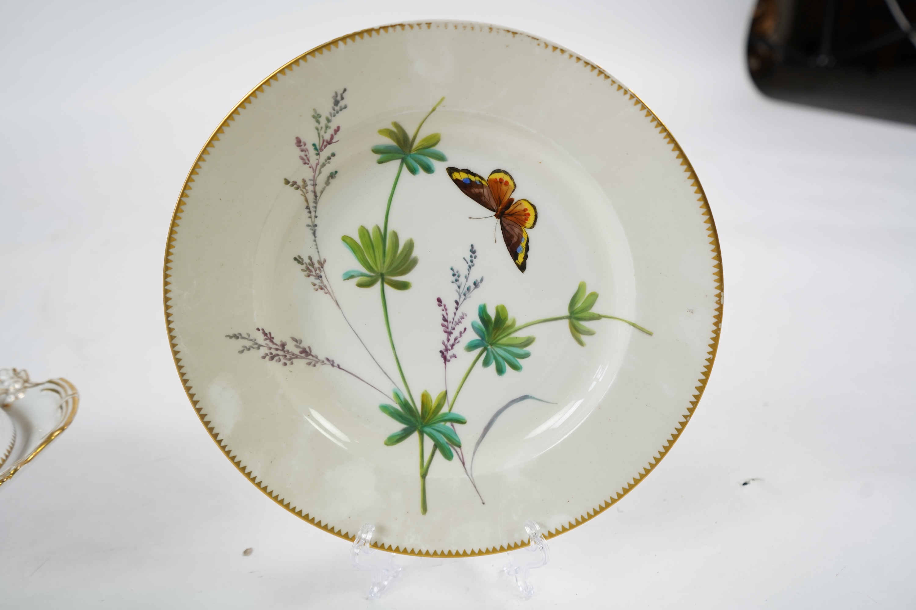 A Paris porcelain part dinner service, late 19th century
